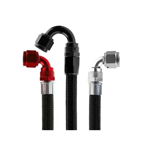 Red Horse Performance -08 ESERIES BLACK 235 E85 COMPATIBLE STAINLESS CORE HOSE - 10 FEET 235-08-10 - main